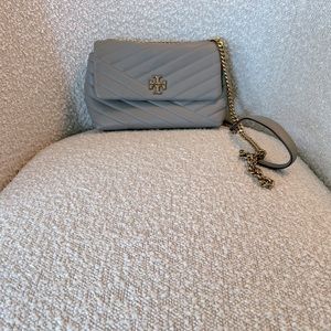 Tory Burch Small Kira Shoulder Bag, gray heron